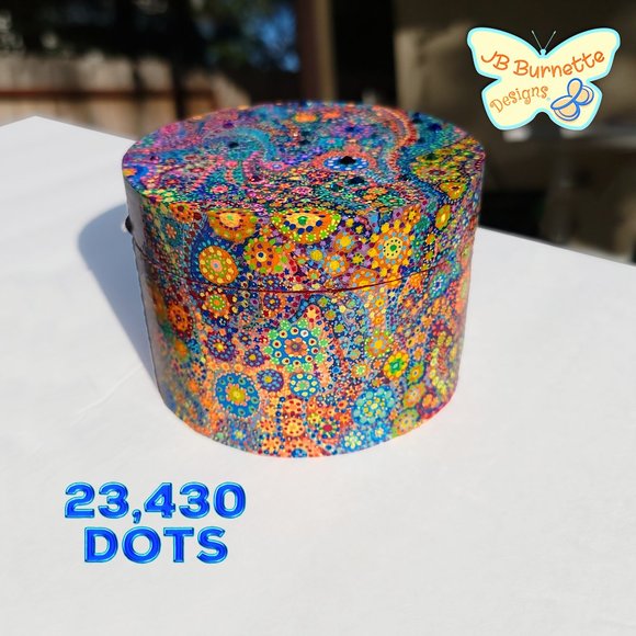 Dot MicroArt Jewelry Box, 23,430 Dots: Abstract "Libra Constellation" - Picture 9 of 10